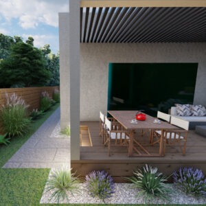 prosty ogrod nowoczesny projekt 2 300x300 - Prosty ogród przydomowy